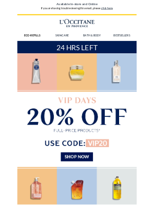 Ends midnight tonight: 20% OFF