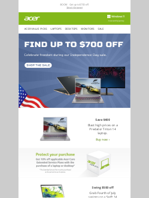 Acer - Marvel at Independence Day deals as high as 57% off