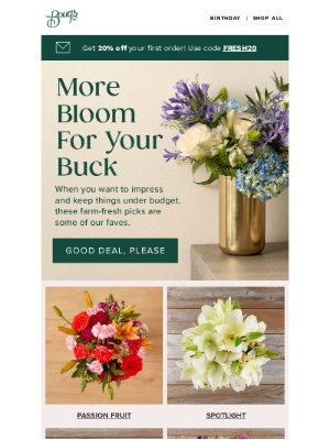 The Bouqs Company - Big blooms, little price tag