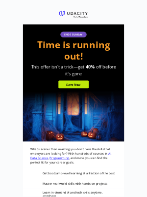 Udacity - 40% off ends soon 🎃