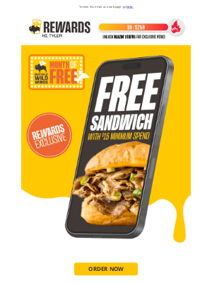 Buffalo Wild Wings - It’s a FREE sandwich kind of day 😮 🤤​