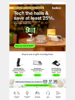 Belkin - ⏱️ Last day to order with on-time holiday delivery + free standard shipping