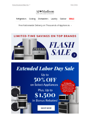 AJ Madison - ‼️ Extended Labor Day Deals ‼️ Up to 50% OFF + $1,500 Back