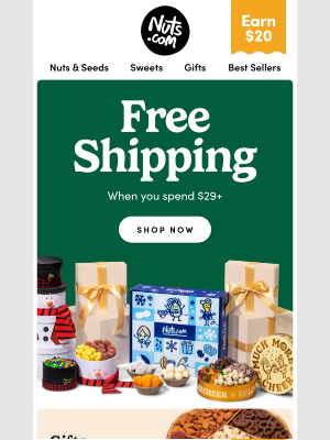 Nuts - The final, final call for FREE SHIPPING