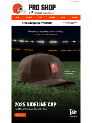 Cleveland Browns - Just Launched! 2025 New Era Sideline Collection >>