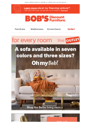Bob's Discount Furniture - An affordable mid-century modern living room 😎