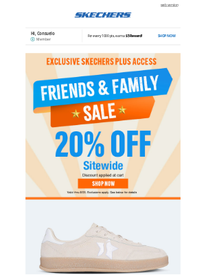 SKECHERS - You're invited: Shop Friends & Family Sale!