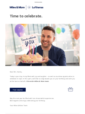 Lufthansa - Happy Birthday!