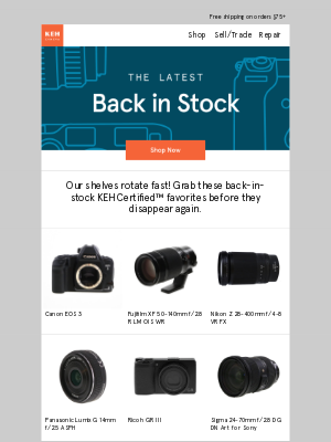 Keh - Great gear is back in stock 😍