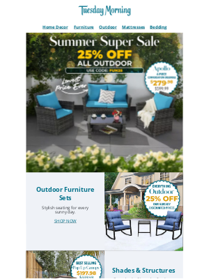 dressbarn - Summer Super Sale- Extra 25% off ALL Outdoor!!! This weekend ONLY