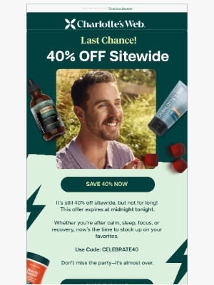 Charlotte's Web - ⏰ Hurry! Last Day for 40% Off Everything!