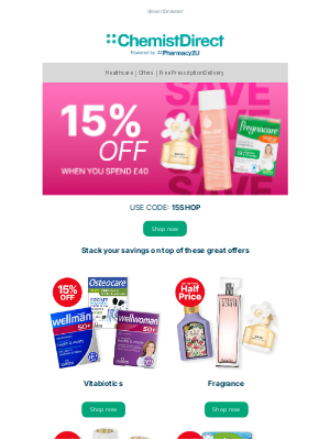 Chemist Direct (United Kingdom) - 15% off | Limited Time 🎉