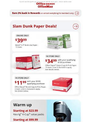 Office Depot & Office Max - CAN'T-MISS DEAL: Just $39.99 for Boise® X-9® 10-ream paper! Online only.