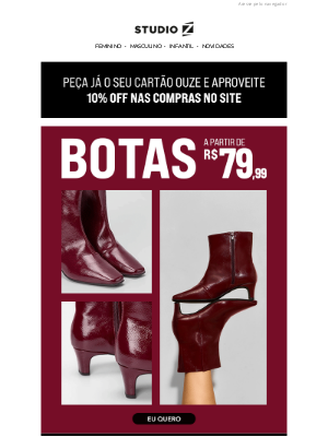 Studio Z (Brazil) - 👢✨ Botas a partir de R$ 79,99