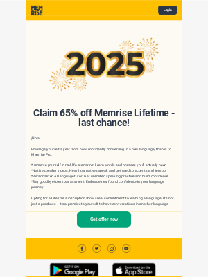 Memrise - Your new year’s resolution starts today with this special discount