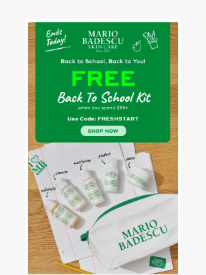 Mario Badescu Skin Care - Your Free Back-to-School Kit—Ends Today!