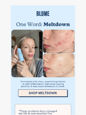Meet Blume - Acne who?