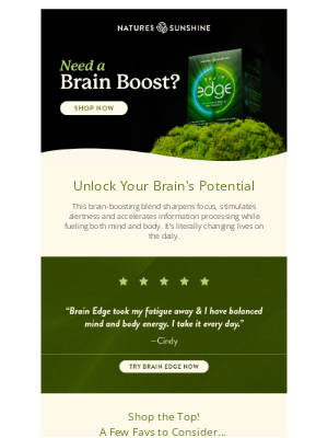 Nature's Sunshine - Clear Your Mind with Brain Edge 🧠