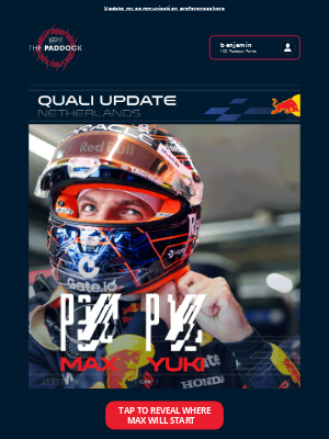 Red Bull Racing - Your Dutch Grand Prix Quali Update is in, Benjamin 🏁
