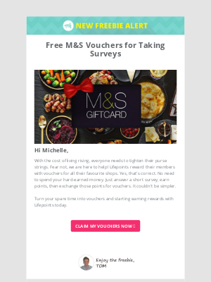 Magic Freebies - ALERT: Free M&S Vouchers for Taking Surveys