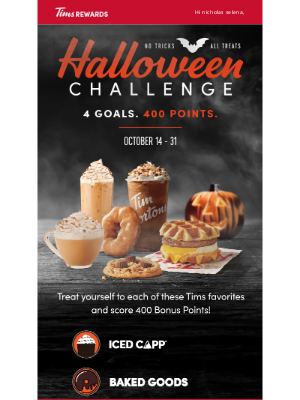 Tim Hortons - The Halloween Challenge Starts Now!