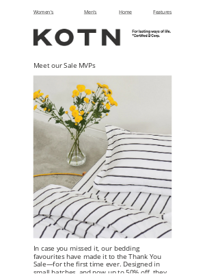 Kotn - That Duvet Cover? It’s 50% Off