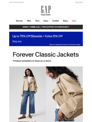 Gap Factory - These timeless jackets are having a moment