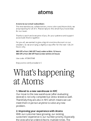 Atoms - What’s happening at Atoms
