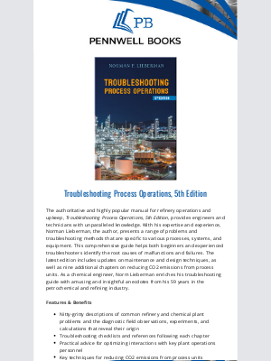 PENNWELL BOOKS - It's Here! Troubleshooting Process Operations, 5th Edition