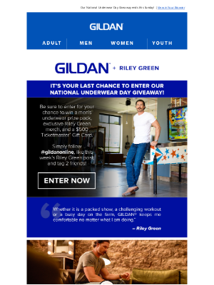 Gildan - Don’t Miss the Last Chance to Win a $500 Ticketmaster!