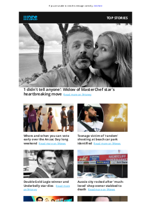 9NOW (Australia) - PM edition: Masterchef star's widow reveals heartbreaking move | How to vote early over the long weekend