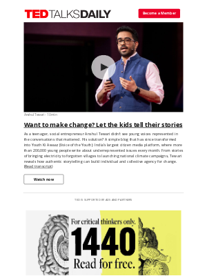 TED - Want to make change? Let the kids tell their stories