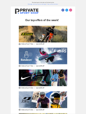 Private Sport Shop - 🏆 Top offers of the week!