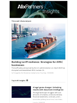 AlixPartners - Building tariff resilience: Strategies for APAC businesses