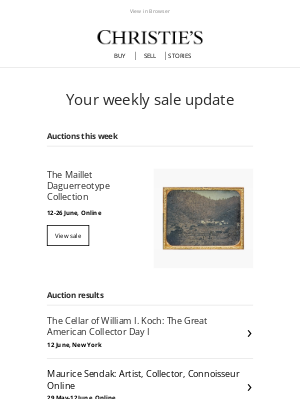 Christie's - Upcoming auctions, recommended for you