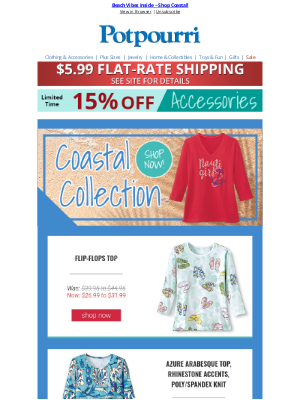 Potpourri Online Catalog - Gifts & Looks That Bring the Beach to You ☀️