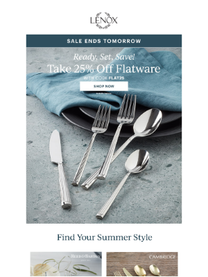 Oneida - You’re Set—Take 25% Off Flatware