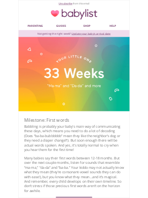 Babylist - Your 33-Week-Old Baby