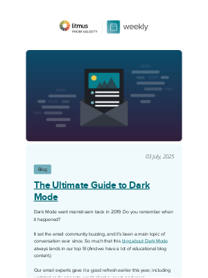 Ultimate guide to Dark Mode, State of Email webinar, and more