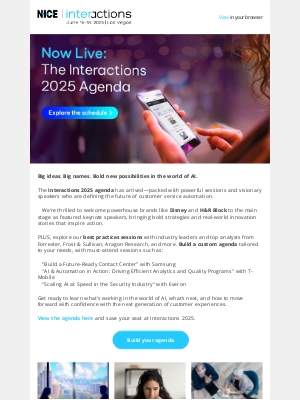NICE - 🚨 The Wait Is Over: Interactions 2025 Agenda Is Live