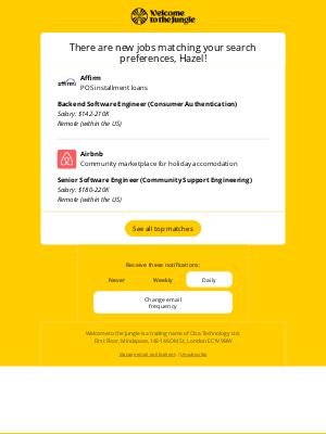 Otta - New match: Backend Software Engineer at Affirm