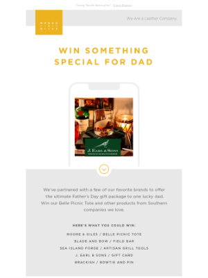 Moore & Giles - Enter Our Father's Day Giveaway!