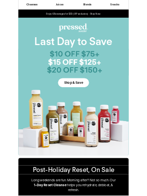 Pressed Juicery - Last Day to Save Up To $20 Off 💛