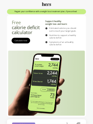 Use our free calorie deficit calculator