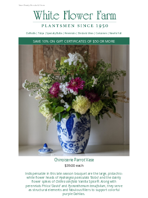 White Flower Farm - Shrubs for Gardens & Bouquet-Making