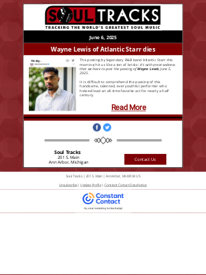 SoulTracks, LLC - Breaking News: Legendary Atlantic Starr singer Wayne Lewis dies