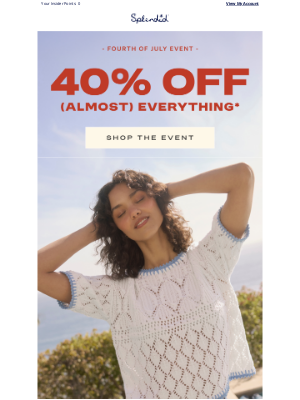Splendid - 40% Off (Almost) Everything for 4th of July! 🎉