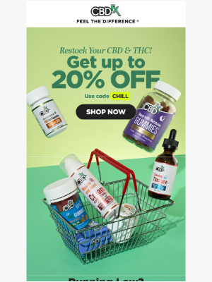 CBDfx - Don't forget to restock your CBD & THC for June!