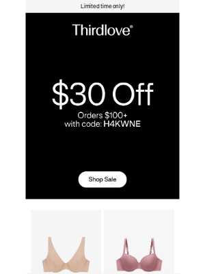 Treat yourself: $30 off, just because
