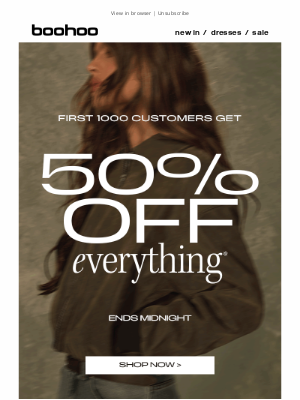 boohoo (United Kingdom) - 50% off is BACK